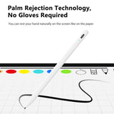 Stylus pen Techsuit (A580S), pentru iPad, Bluetooth, Type-C, 130mAh, 5V, Respingere palma, Microsoft Nib, Mute Writing, alb