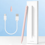 Stylus pen Techsuit (AC10SH), pentru iPad, Bluetooth, Type-C, 125mAh, Respingere palma, Replaceable Apple Nib, mov