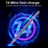 Stylus pen Techsuit (AC10SH), pentru iPad, Bluetooth, Type-C, 125mAh, Respingere palma, Replaceable Apple Nib, negru