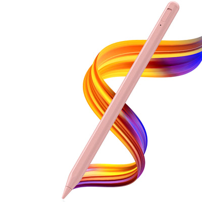 Stylus pen Techsuit (AC10SH), pentru iPad, Bluetooth, Type-C, 125mAh, Respingere palma, Replaceable Apple Nib, roz