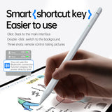 Stylus pen Techsuit (AP01 Pro), pentru iPad, Bluetooth, Type-C, Respingere palma, Tilt Pressure Sense, 125mAh, alb