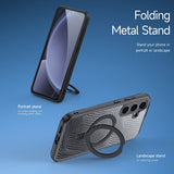 Husa pentru Samsung Galaxy S25, Dux Ducis Aimo MagSafe Magnetic Stand, negru