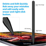 Stylus pen Techsuit (F97), pentru Microsoft Surface, Active, Type-C, Respingere palma, Side Adsorption, 90mAh, 5V, 0.2A, negru