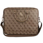 Geanta laptop Guess 4G Big Logo (GUCB15G4GFBR), 15, Luxurious Saffiano Piele, Detasabil Strap, Reglabil, maro