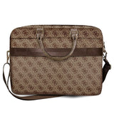 Geanta laptop Guess 4G Big Logo (GUCB15G4GFBR), 15, Luxurious Saffiano Piele, Detasabil Strap, Reglabil, maro