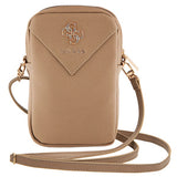 Guess Universal Phone Pouch Zip Triangle 4G (Guwbzpgstegd), Universal, reglabil Strap, Zip Closure, Light Auriu