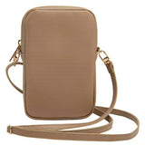 Guess Universal Phone Pouch Zip Triangle 4G (Guwbzpgstegd), Universal, reglabil Strap, Zip Closure, Light Auriu