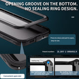 Husa pentru Samsung Galaxy A16 4G, ShellBox Waterproof IP68 Case, negru