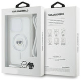 Husa pentru iPhone 16 Pro, Karl Lagerfeld IML Crossbody MagSafe (KLHMP16LHCKHNT), transparenta