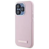 Husa pentru iPhone 15 Pro Max, Karl Lagerfeld Leather MagSafe (KLHMP15XPGMSRPP), roz