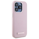Husa pentru iPhone 15 Pro Max, Karl Lagerfeld Leather MagSafe (KLHMP15XPGMSRPP), roz