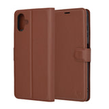 Husa pentru Samsung Galaxy A06 4G, Techsuit Leather Folio, maro