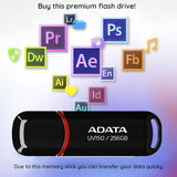 Adata Memory Stick (AUV150-128G-RBK), USB 3.2 Flashdrive, 128GB, Negru