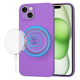 Husa pentru iPhone 15 Plus, Techsuit SoftFlex MagSafe, mov