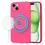 Husa pentru iPhone 15 Plus, Techsuit SoftFlex MagSafe, fucsia