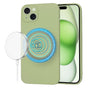 Husa pentru iPhone 15 Plus, Techsuit SoftFlex MagSafe, verde