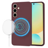 Husa pentru Samsung Galaxy S24 FE, Techsuit SoftFlex MagSafe, bordo
