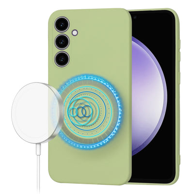 Husa pentru Samsung Galaxy S23 FE, Techsuit SoftFlex MagSafe, verde
