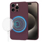 Husa pentru iPhone 15 Pro Max, Techsuit SoftFlex MagSafe, bordo
