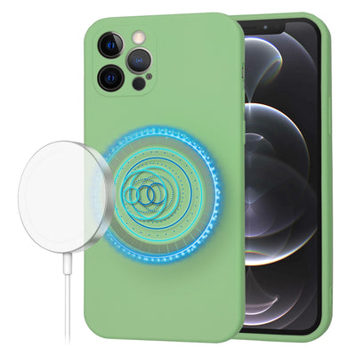 Husa pentru iPhone 12 Pro, Techsuit SoftFlex MagSafe, verde deschis