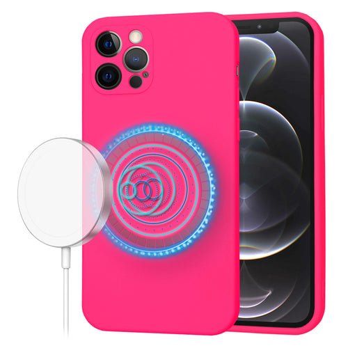 Husa pentru iPhone 12 Pro, Techsuit SoftFlex MagSafe, fucsia