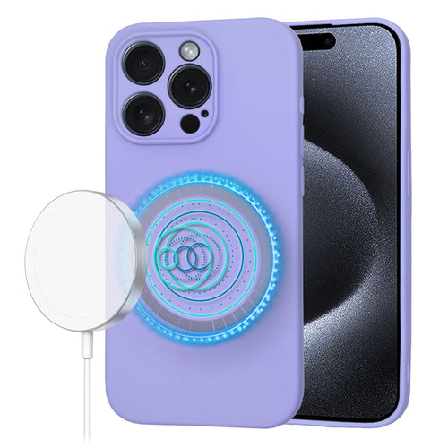 Husa pentru iPhone 15 Pro, Techsuit SoftFlex MagSafe, violet