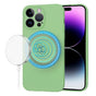 Husa pentru iPhone 14 Pro Max, Techsuit SoftFlex MagSafe, verde deschis