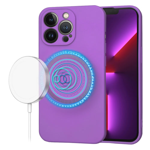 Husa pentru iPhone 13 Pro, Techsuit SoftFlex MagSafe, mov