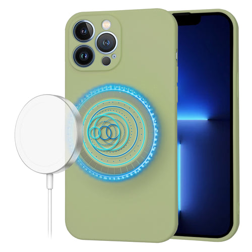 Husa pentru iPhone 13 Pro Max, Techsuit SoftFlex MagSafe, verde