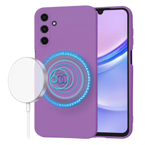 Husa pentru Samsung Galaxy A15 4G, Techsuit SoftFlex MagSafe, mov