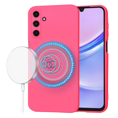 Husa pentru Samsung Galaxy A15 4G, Techsuit SoftFlex MagSafe, fucsia