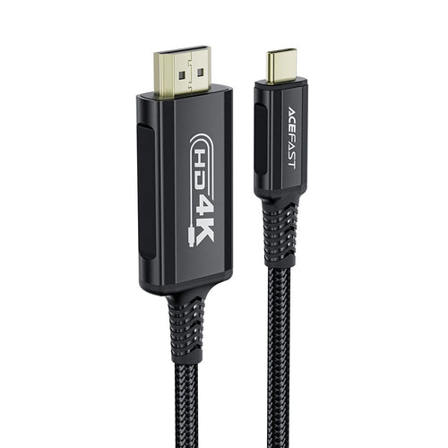 Cablu audio Acefast Video Cable (C1-10), Type-C to HDMI, 4k@60Hz, Plug and Play, 1.8m, negru