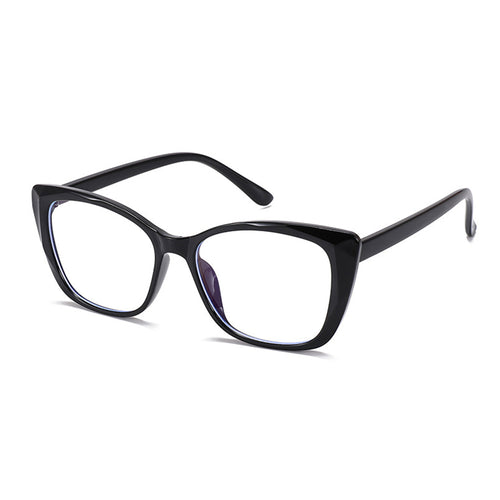 Techsuit Anti-Blue Light Glasses Reflex PC (PC28016-C1), Cat Eye, Negru