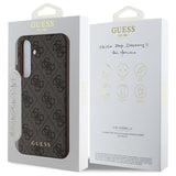 Husa pentru Samsung Galaxy S24 FE, Guess Hardcase 4G Classic (GUHCS24FEG4GFBR), maro