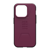Husa pentru iPhone 15 Pro, UAG Civilian MagSafe, bordo