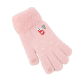 Techsuit Gloves (ST0011), from Mink Fur, Size 21cm, Alb