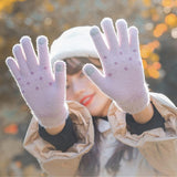 Techsuit Gloves (ST0011), from Mink Fur, Size 21cm, Alb