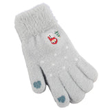 Techsuit Gloves (ST0011), from Mink Fur, Size 21cm, Alb