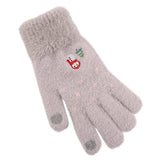 Techsuit Gloves (ST0011), from Mink Fur, Size 21cm, Alb