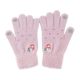 Techsuit Gloves (ST0011), from Mink Fur, Size 21cm, Alb
