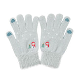Techsuit Gloves (ST0011), from Mink Fur, Size 21cm, Alb