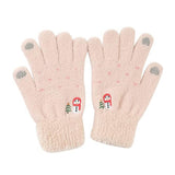 Techsuit Gloves (ST0011), from Mink Fur, Size 21cm, Beige