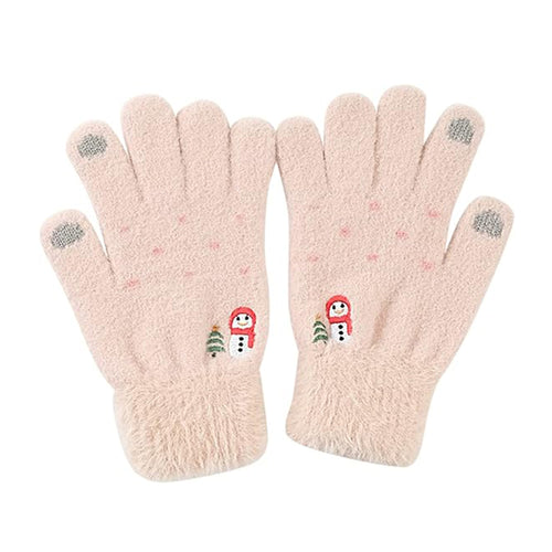 Techsuit Gloves (ST0011), from Mink Fur, Size 21cm, Beige