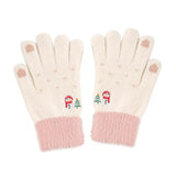 Techsuit Gloves (ST0011), from Mink Fur, Size 21cm, Alb