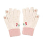 Techsuit Gloves (ST0011), from Mink Fur, Size 21cm, Alb
