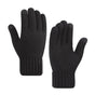 Techsuit Gloves (ST0015), from Alpaca Wool, Size 21cm, Negru