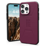 Husa pentru iPhone 15 Pro, UAG Civilian MagSafe, bordo