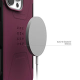 Husa pentru iPhone 16 Pro Max, UAG Civilian MagSafe, bordo