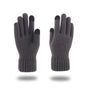 Techsuit Gloves (ST0012), from Alpaca Wool, Size 22cm, Dark Gri