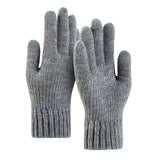 Techsuit Gloves (ST0012), from Alpaca Wool, Size 22cm, Light Gri